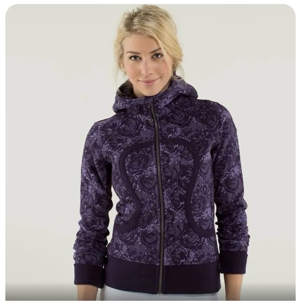 LuLuLemon Scuba hoodie purple rose herringbone